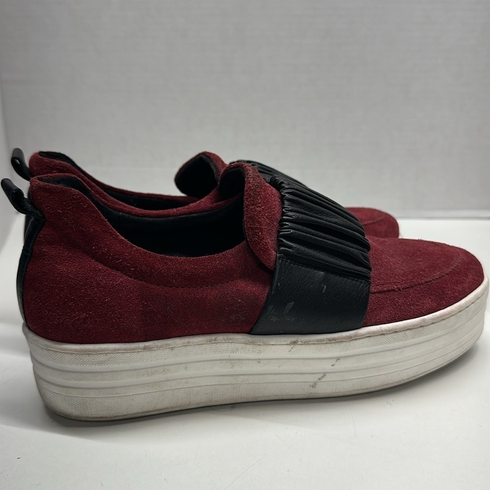 Daniella Lehavi Boston Sneakers Suede Platform Slip On Shoes Red Black Size 39 9 - Picture 5 of 11